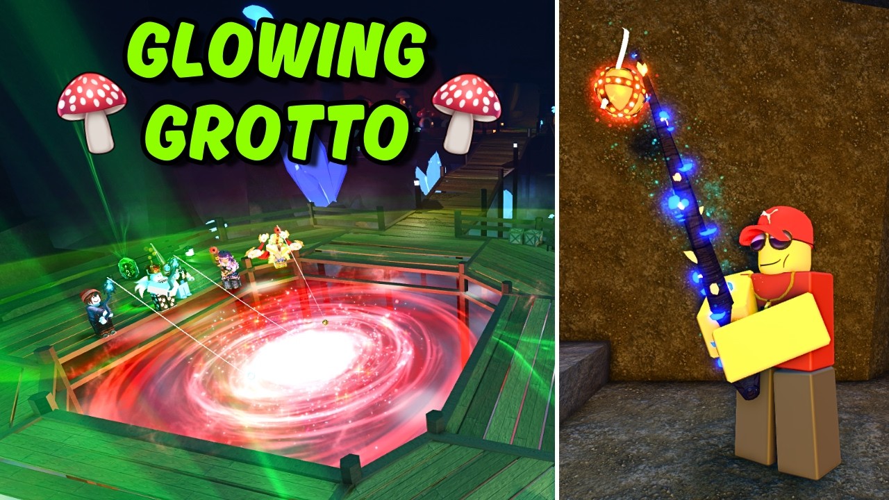 How to get Fungal Rod in The Glowing Grotto in Star Fishing Roblox!