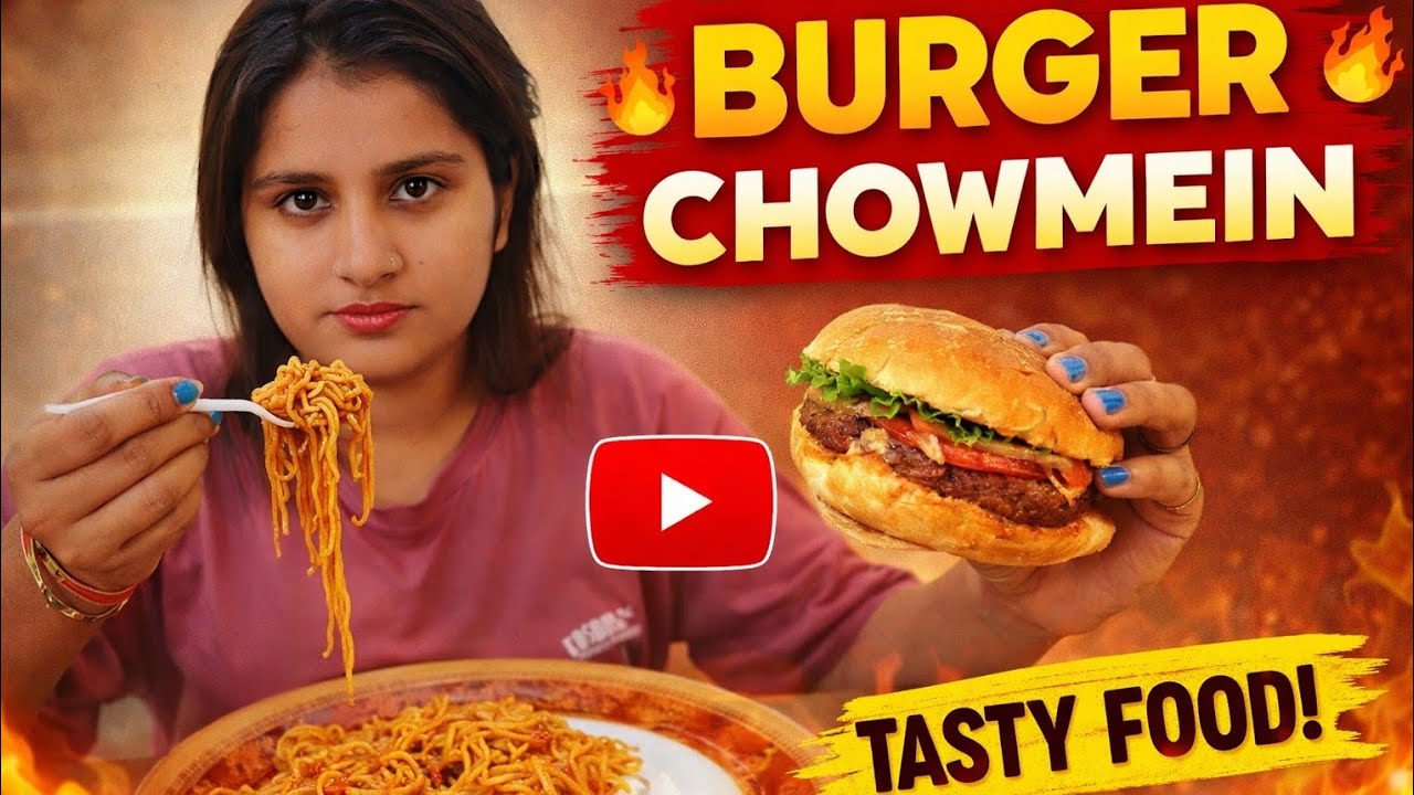 Spicy chaumin 🍝 and bargar 🍔 challenge ।। Fast food 