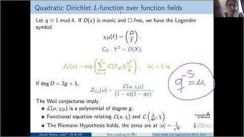 Matilde Lalín - Nonvanishing for cubic L-functions over function fields