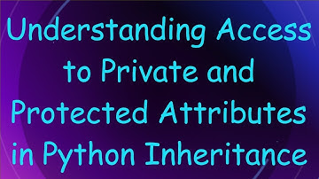 Understanding Access to Private and Protected Attributes in Python Inheritance