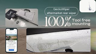 GeckoWiper Rear Wiper for Ioniq 5/6, bz4x, solterra, Tesla Y, EV6 | Easy Retrofit, Tool-Free Fix