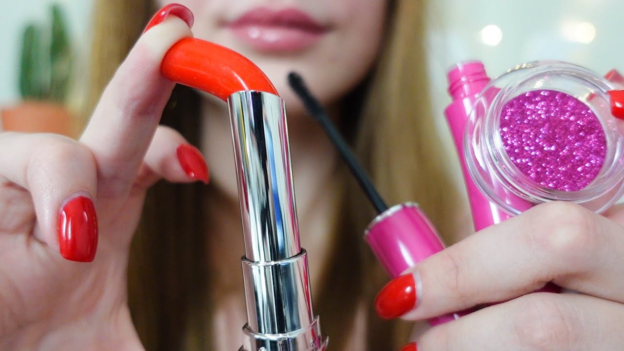 asmr doing your makeup with fake products 💄
