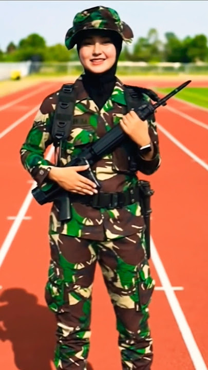IBU TENTARA CANTIK - baju seragam TNI tentara loreng