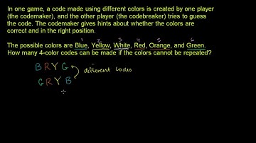 Example: Ways to arrange colors | Probability and combinatorics | Precalculus | Khan Academy
