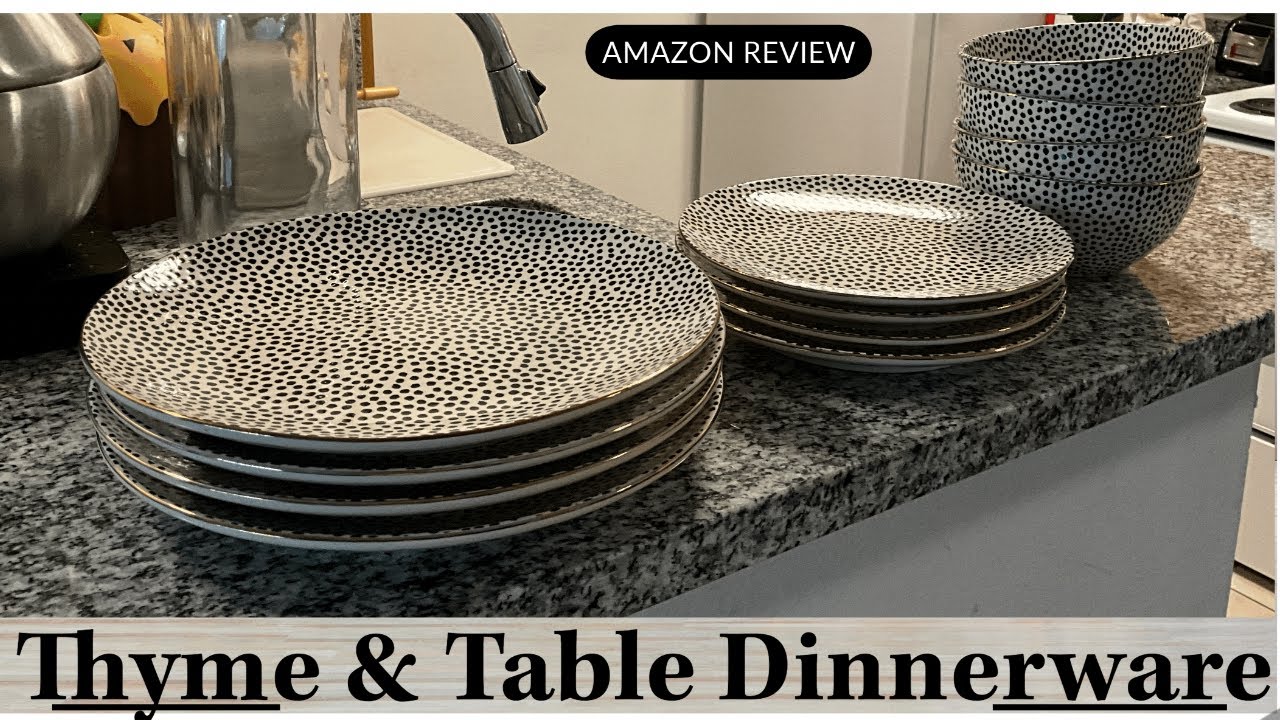 Thyme & Table Black & White Polka Dot Amazon Review YouTube