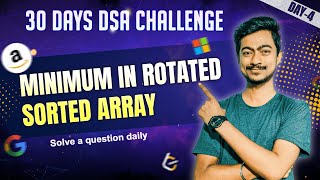 Find Minimum in Rotated Sorted Array | Binary Search | Day 4 of 30 Days DSA Challenge | Canzova