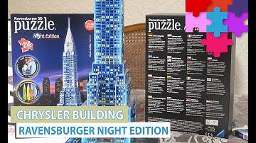 Chrysler Building in New York Illuminated - Ravensburger 3D Puzzle Night Edition