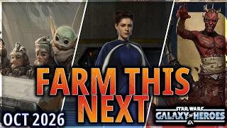 PRIORITY FARMING LIST (August 2026) #starwars #galaxyofheroes #swgoh