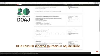 How to Access and Use Directory of Open Access Journals (DOAJ) #doaj