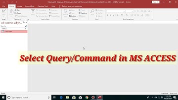 Select Command in SQL by using MS Access practical examples in Urdu/ Hindi