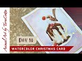 Watercolor Christmas Cards [Day 10 of 12] -  maraschino cherry