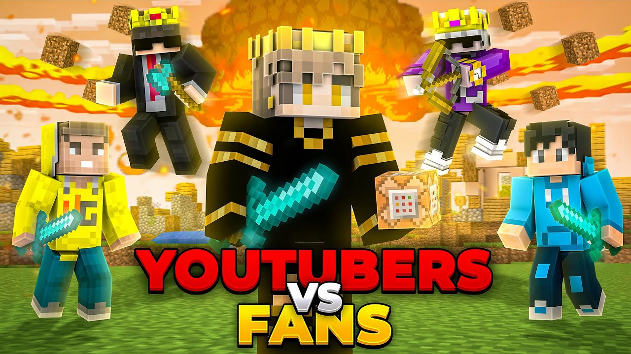 How I Got CREATIVE in 'Youtubers VS Fans' Minecraft Server!
