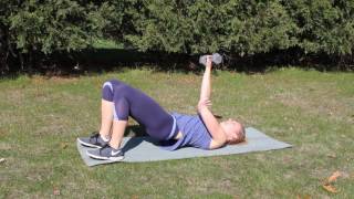 Diagonal Triceps Extension in Bridge