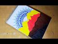 Zentangle Art l You Won’t Believe How This Blue Mandala Transforms a Simple Mountain Landscape!