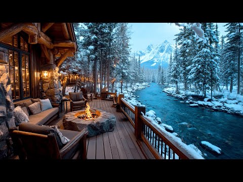This Winter Forest Riverside Porch Campfire And Nature Sounds Feels Instantly Peaceful 