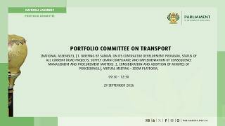 Portfolio Committee on Transport, 29 September 2026