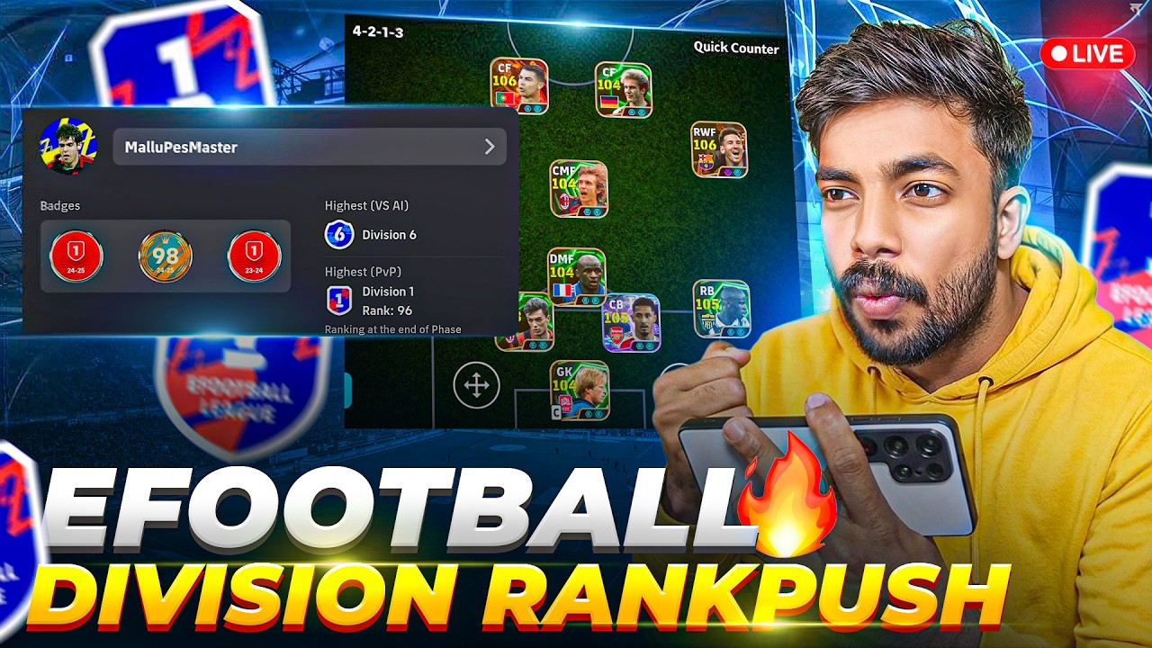 RANKPUSH WITH 4213 FORMATION 🔥  WITH QUICK COUNTER TACTICS 😎🤏  ഒന്നൂടെ തുടങ്ങാം 🚶.