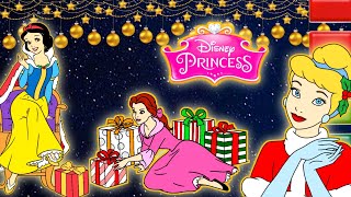 Disney princesses Christmas Coloring Pages | Cinderella , Snow White & Princess Belle