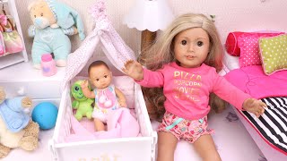 Baby Dolls family morning routine with puppy! Play Toys
