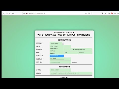 AIO AUTO LOGIN WIFI ID - WMS VANUE - WICO 2.0 KAMPUS - SMARTBISNIS lengkap WMS WIFI.ID OPENWRT STB