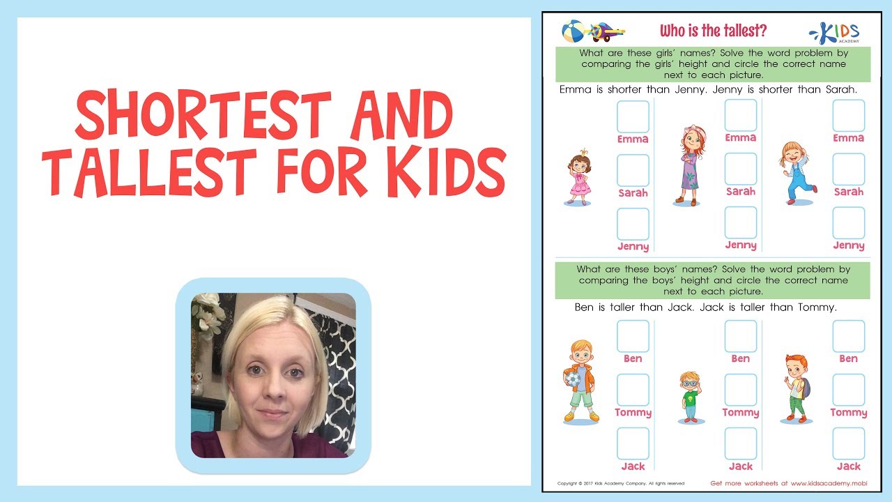 Short and Tall - Comparison for Kids | Math for Early Learners