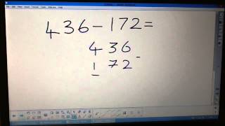 Column subtraction with exchanging
