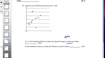Two Variable Data Grade 12 college Capter 3 Test Q#1 5, 10, 11, 12 01:19:12