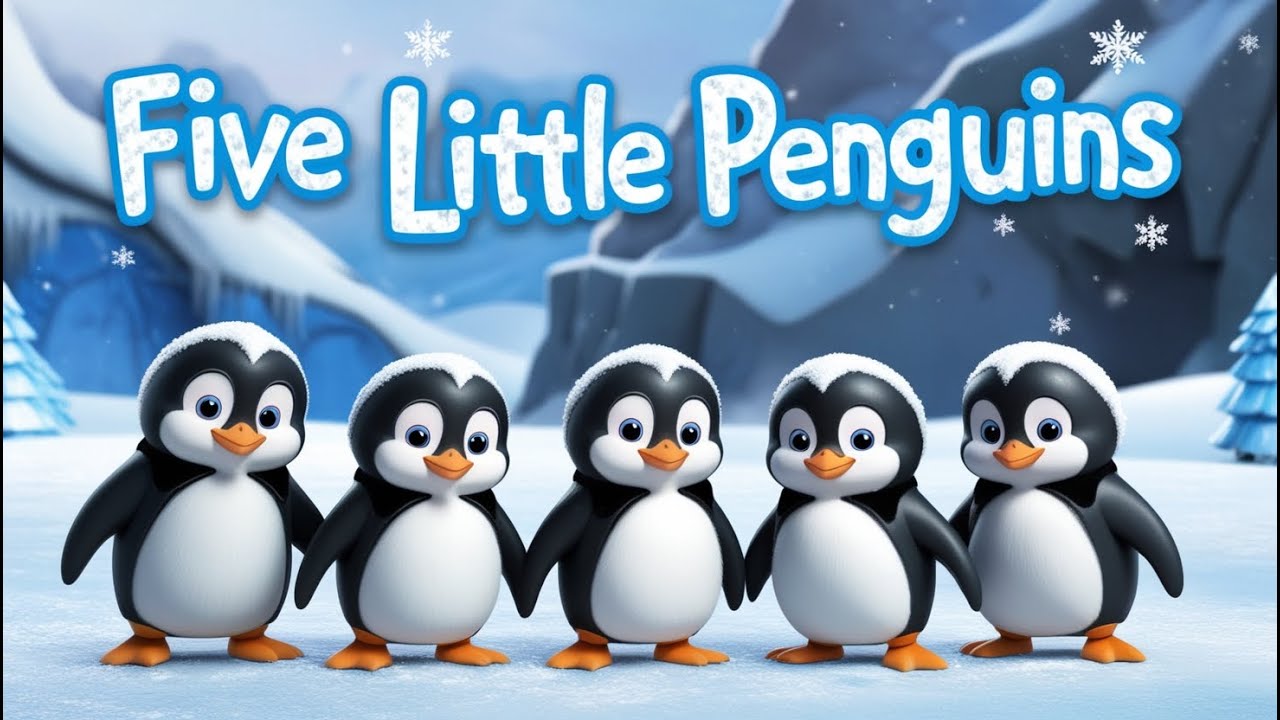 Five Little Penguins + More | Kids Songs | Nursery Rhymes | Lucky Kids ...