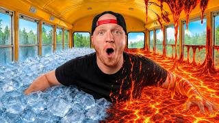 I Filled My School Bus with Ice vs Lava News