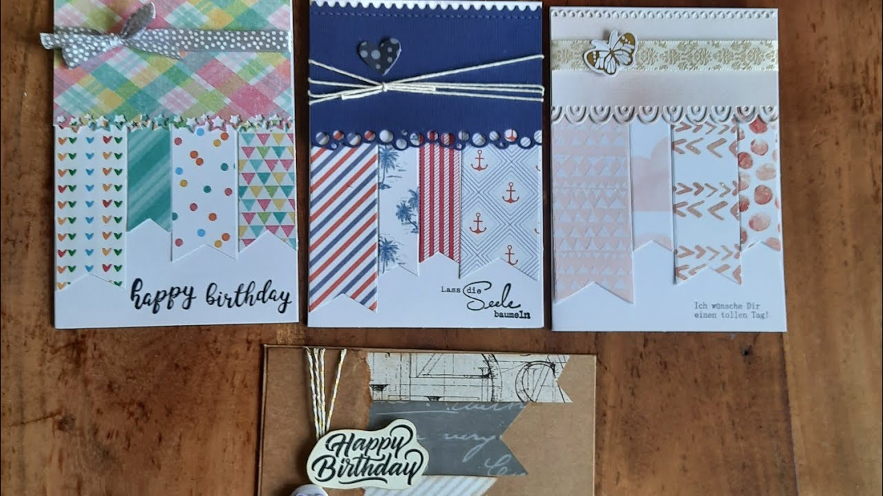 Karten basteln mit Stanzset vom Action, DIY, Randstanzen, watch me craft
