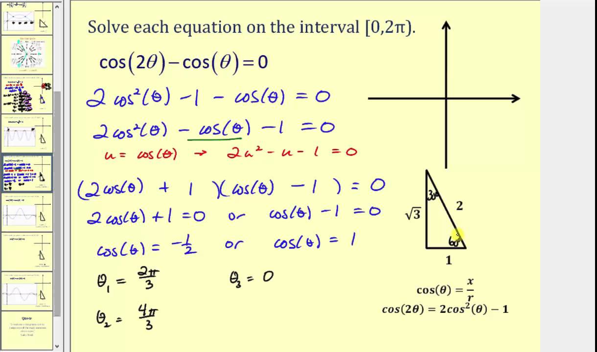 how to solve trig equations and inequalities