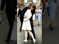 WW2 Historical Photo Colorized: The Kiss That Marked the End – V-J Day, 1945  #history #ww2
