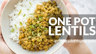 One Pot Lentils in 20 Minutes