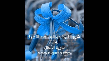 الشيخ القارئ عبدالله العبد اللطيف أية 67 سورة الأنفال