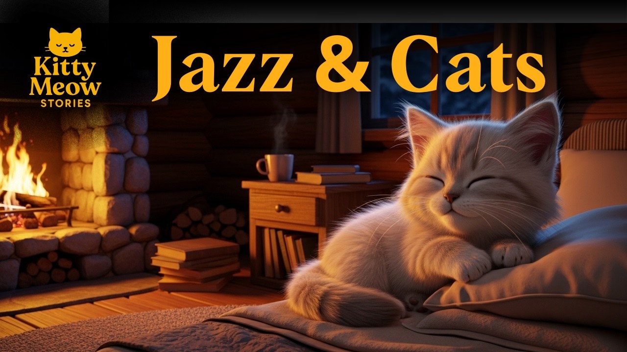 🐾 When Cats Sleeps Peacefully in a cozy bedroom ❄️ Cozy Fireplace for Cats