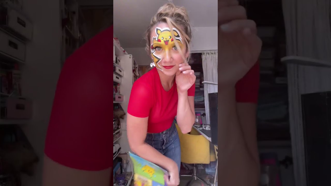 How to create Pikachu Face Paint: CUTEST Little Pokemon!