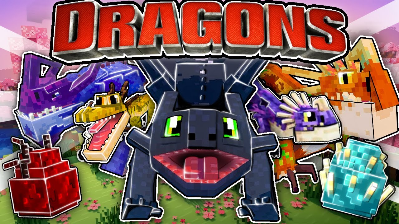 НОВЫЕ МЛАДЕНЦЫ ​​И СКИНЫ в Minecraft: Как приручить дракона. АДДОН