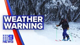 Heaviest snowfall prompts wild weather warning | 9 News Australia