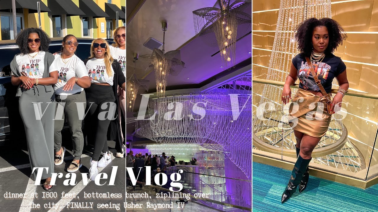 LAS VEGAS VLOG ||  dinner at 1800 feet, ziplining over the city, FINALLY seeing Usher Raymond IV