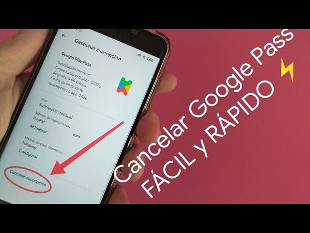 COMO CANCELAR GOOGLE PLAY PASS Pelo celular 2023! 