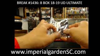 BREAK #1436: 8 BOX CASE BREAK 18-19 UD ULTIMATE NHL HOCKEY BOX
