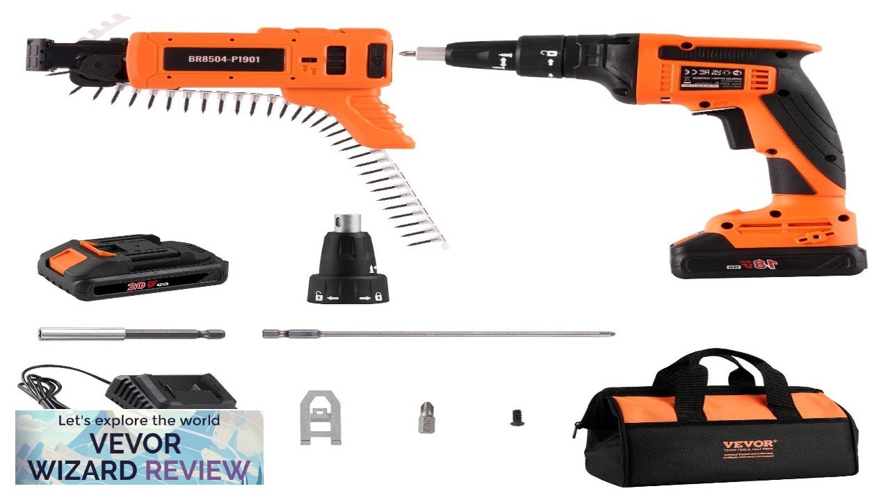 VEVOR Drywall Screw Gun Auto-Feed 20V Max Collated Drywall Screwgun 4200RPM Brushless Review