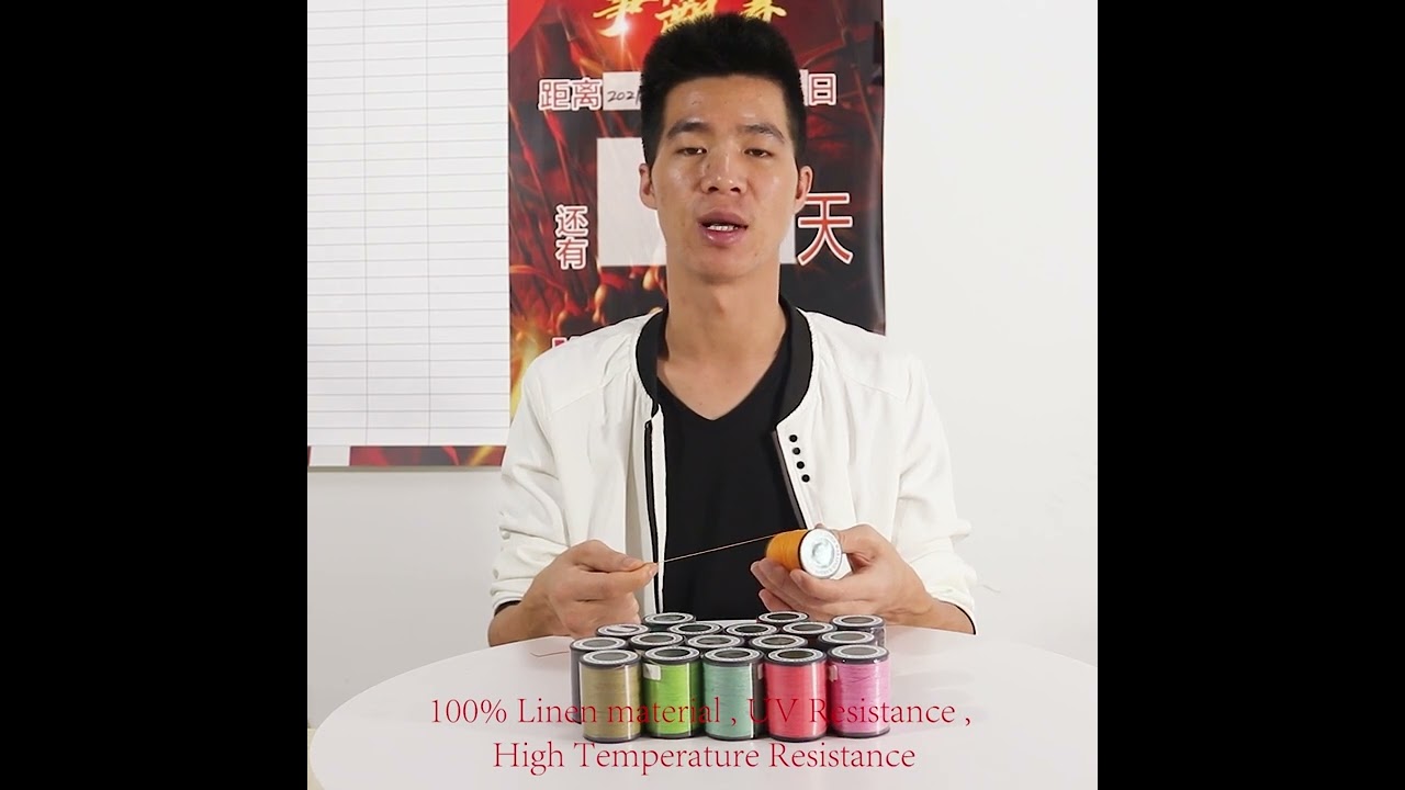 High quality waxed thread for hand sewing-Guangzhou Hongqiao Thread factory