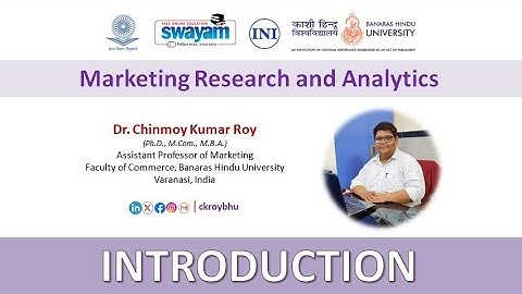 Introduction - Prof. Chinmoy Kumar Roy