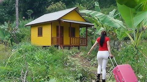 Female CEO left the CITY to build a WOODEN HOUSE and Farm deep in the forest