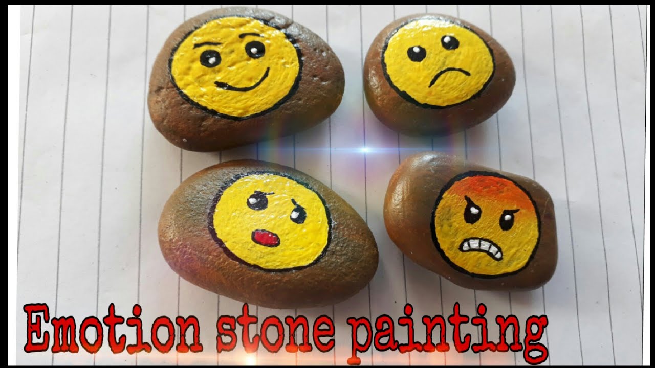 Stone Emotion Rocks Easy Stone painting (Rock art of Emotion) 😊😊😊 - YouTube