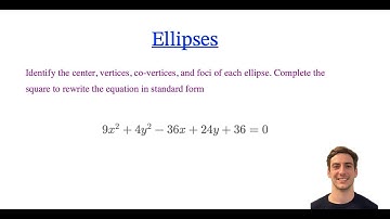 Ellipses: Completing the Square