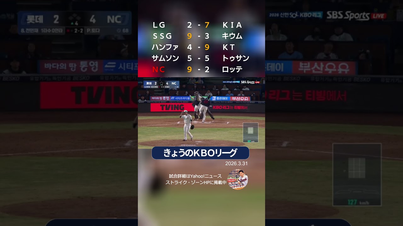 韓国プロ野球 KBOリーグ応援サイト ストライク・ゾーン 2026年日程表