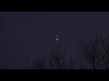 Jupiter Saturn Conjunction seen in India - 21 December 2020 - Time Lapse video