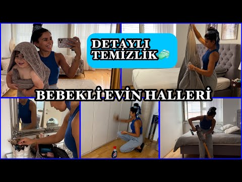 DİP KÖŞE YATAK ODASI TEMİZLİĞİ🧼ZEYD BENİ ÇOK ZORLADI🫢BEBEKLE EV TEMiZLİĞİ😅 - GÜNLÜK VLOG